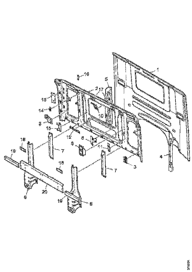 Buy 1310089 REAR WALL STRUCTURE SCANIA