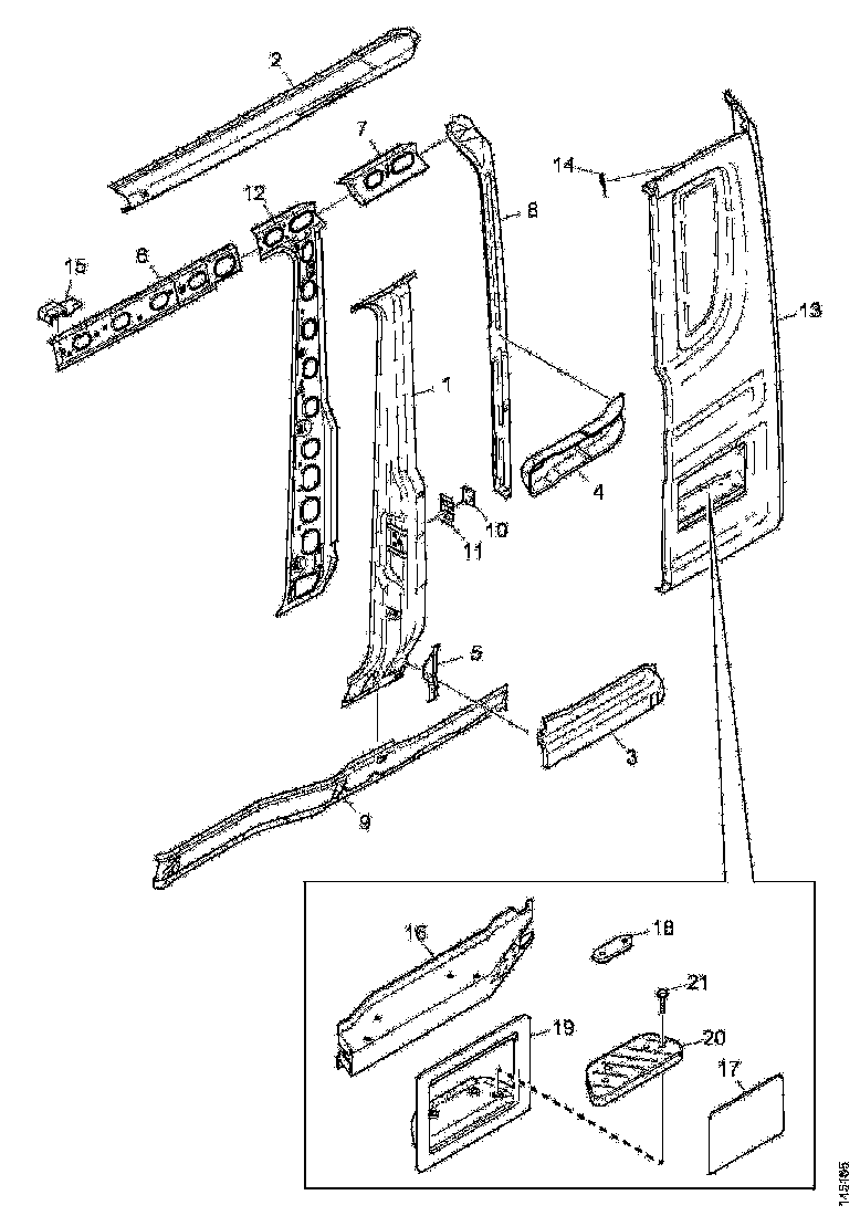Buy 1311393 SIDE PANEL WITH WINDOW LH SCANIA
