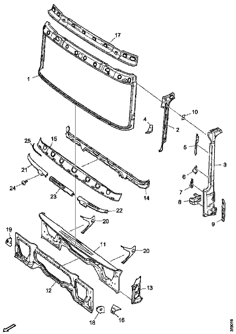 Buy 1311555 DOOR PILLA LH SCANIA