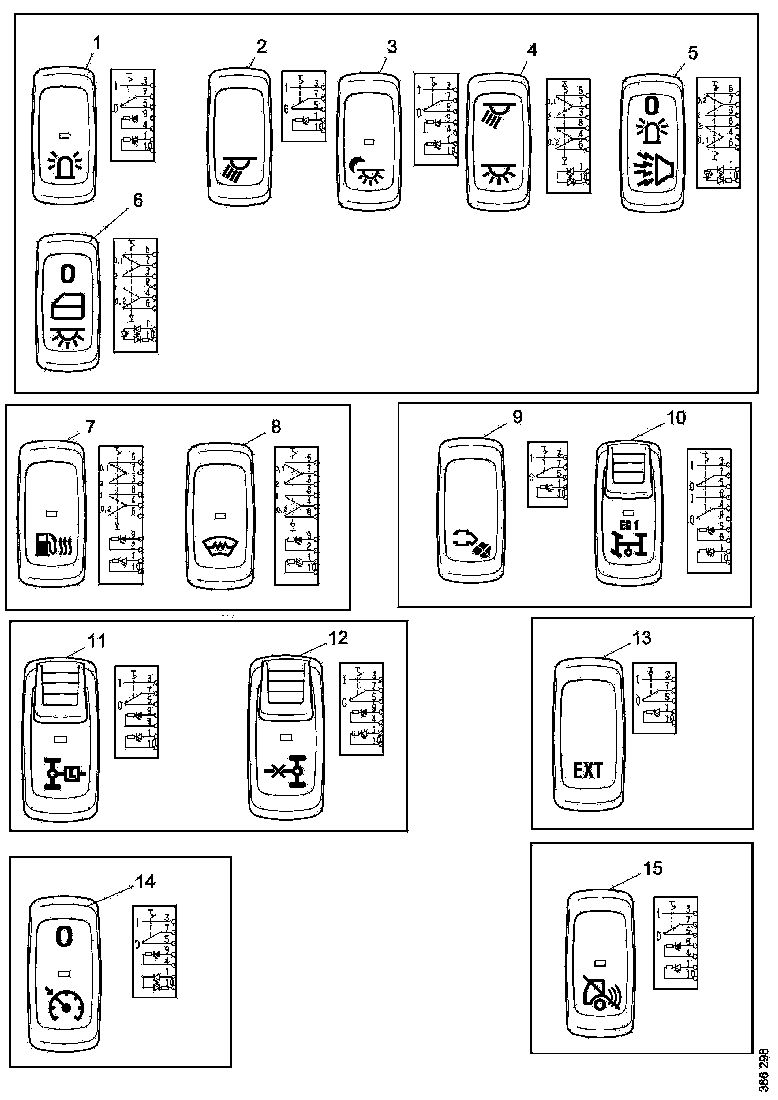 Buy 1421875 Switch, reverse alarm off SCANIA