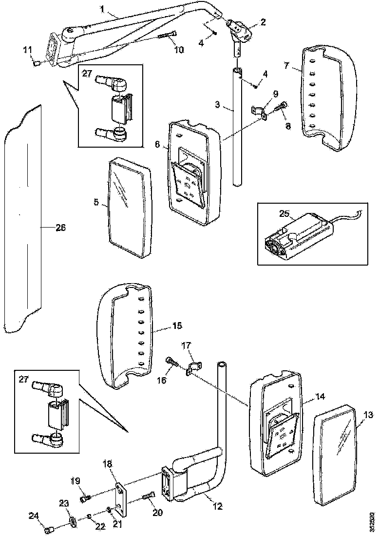 Buy 1485119 REAR VIEW MIRROR RH SCANIA
