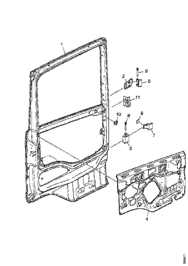 Buy 1547075 DOOR PANEL LH SCANIA