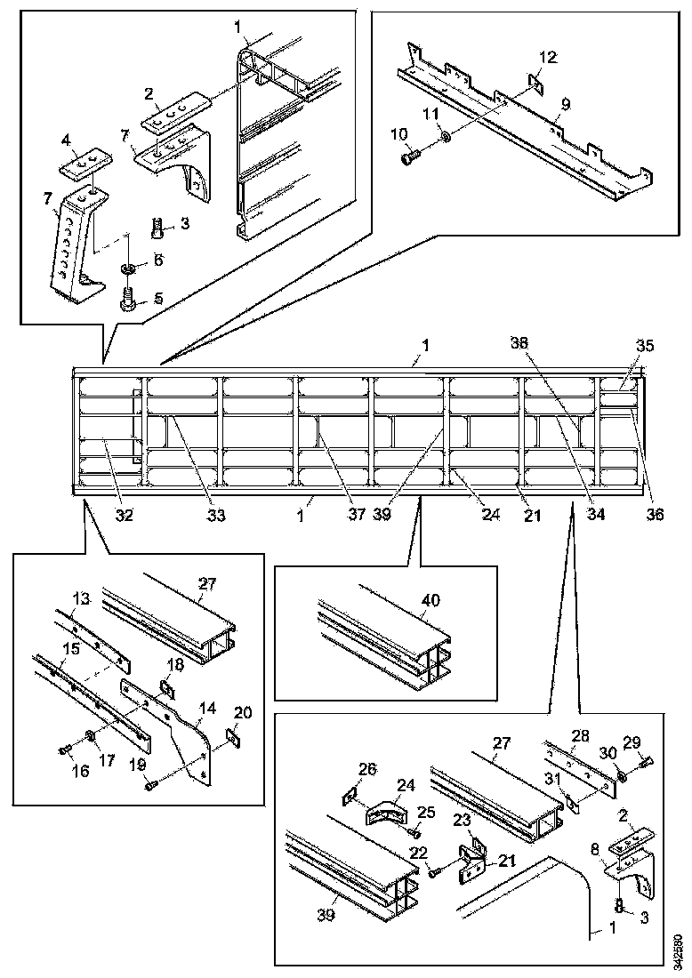 Buy 1794303 ROOF RAIL RH SCANIA
