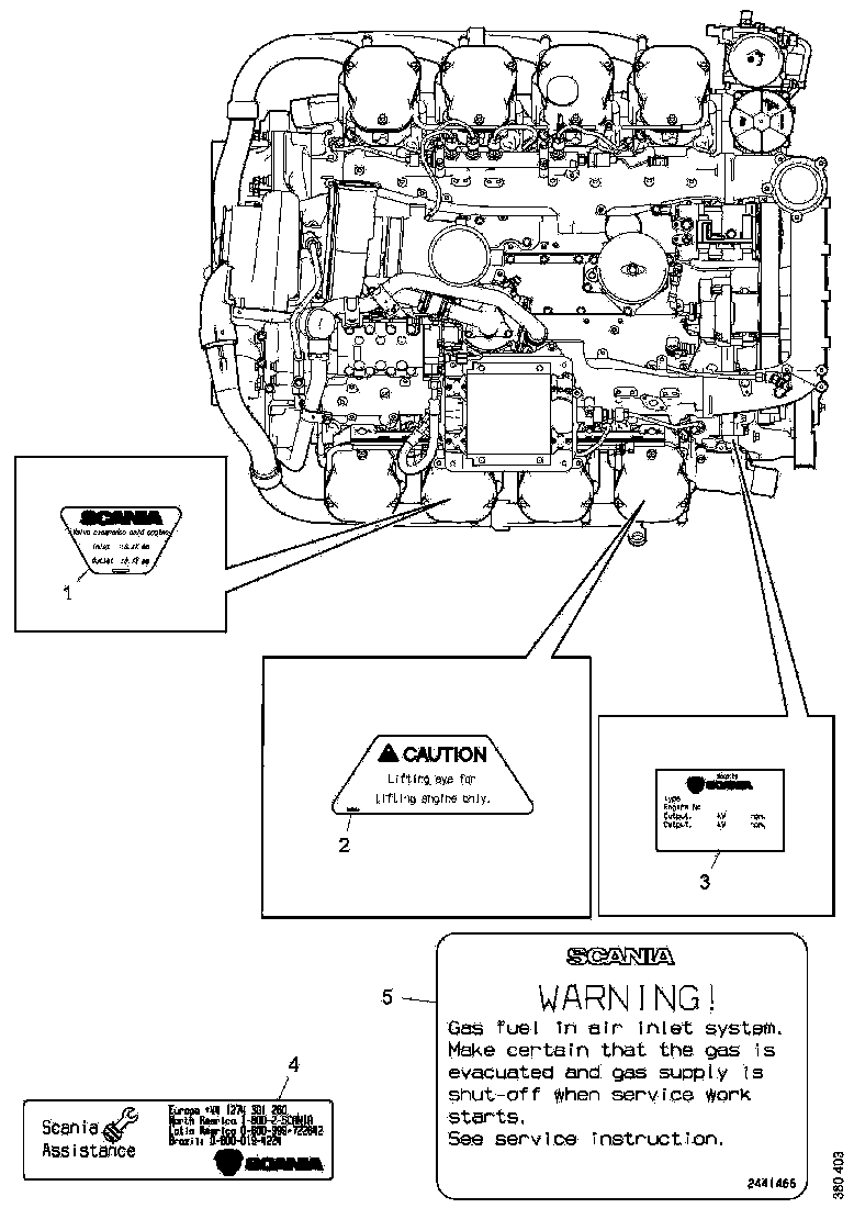 Buy 1860374 WARNING PL SCANIA