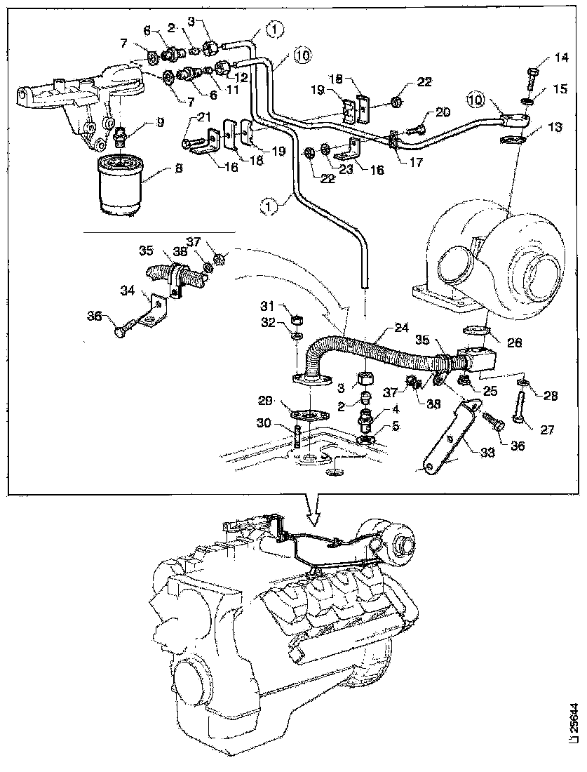 Buy 199555 LUBE PIPE SCANIA