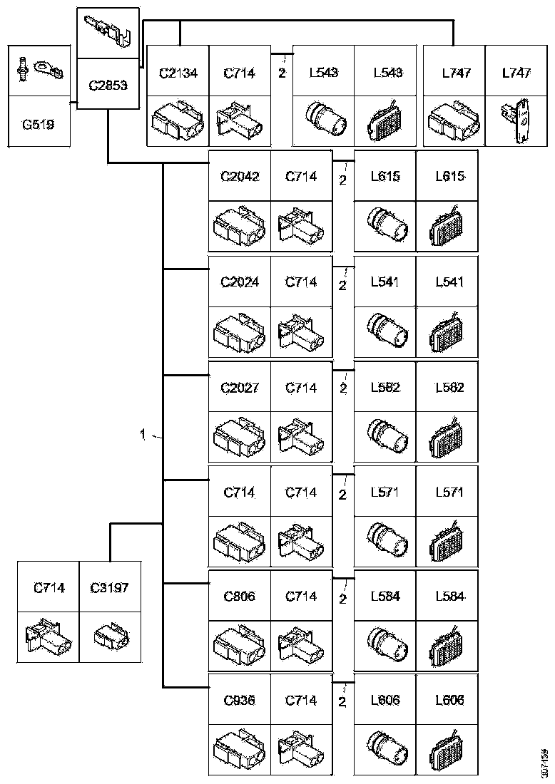 Buy 2031107 CABLE HARNESS SCANIA