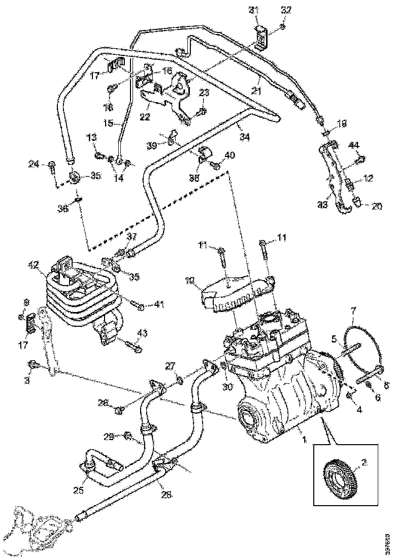 Buy 2039850 COMPRESSOR GEAR SCANIA