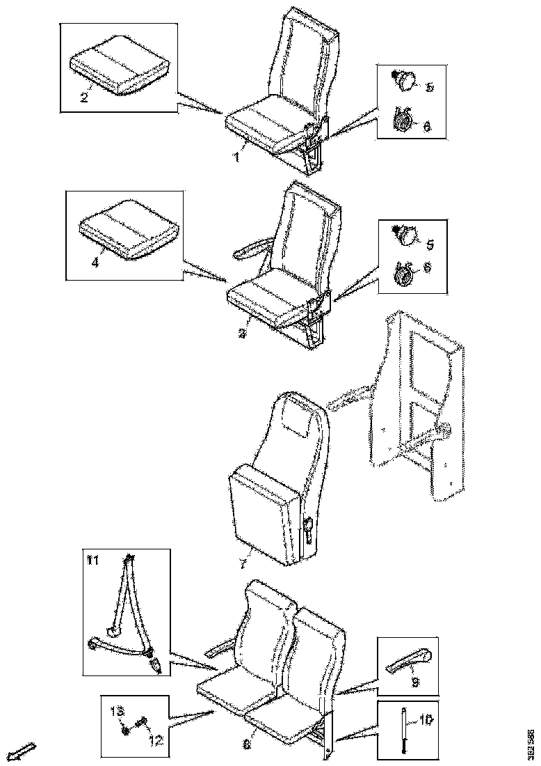 Buy 2129854 FOLDING SEAT SCANIA