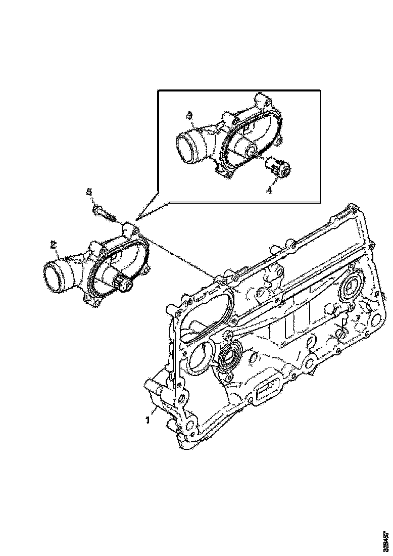 Buy 2134659 THERMOSTAT HOUSING COVER SCANIA