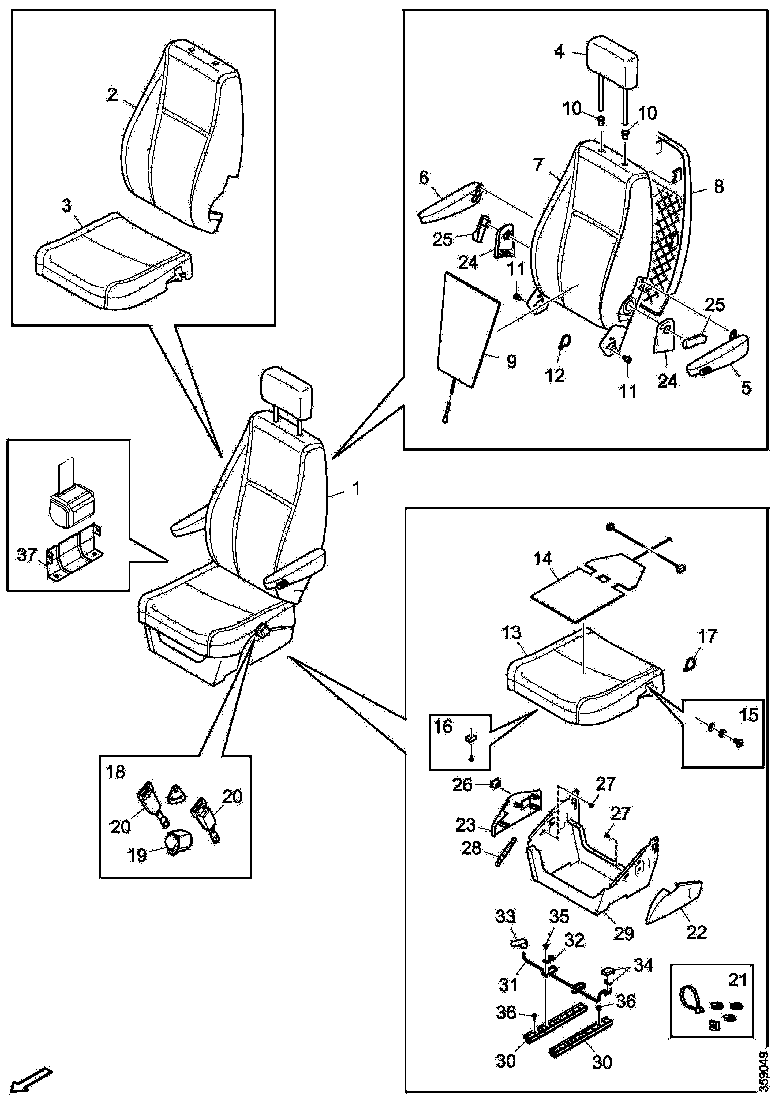 Buy 2186449 SEAT SQUAB SCANIA