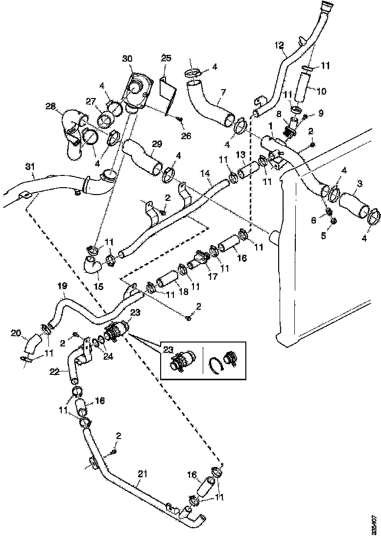Buy 2325033 COOLANT PIPE SCANIA