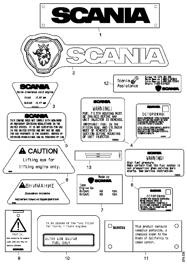 Buy 2343230 WARNING PL SCANIA