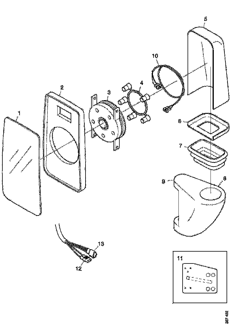 Buy 2419407 MIRROR GLASS SCANIA
