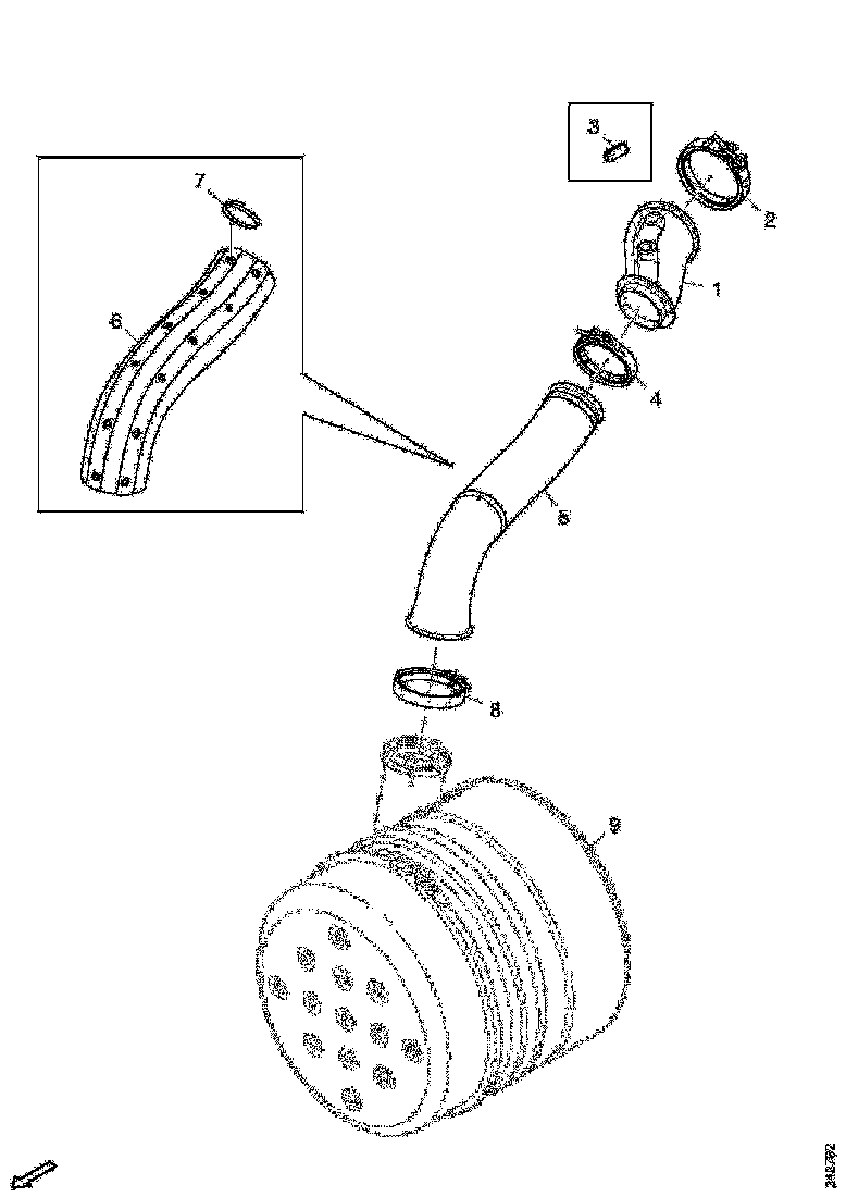Buy 2432747 EXHAUST HOSE SCANIA