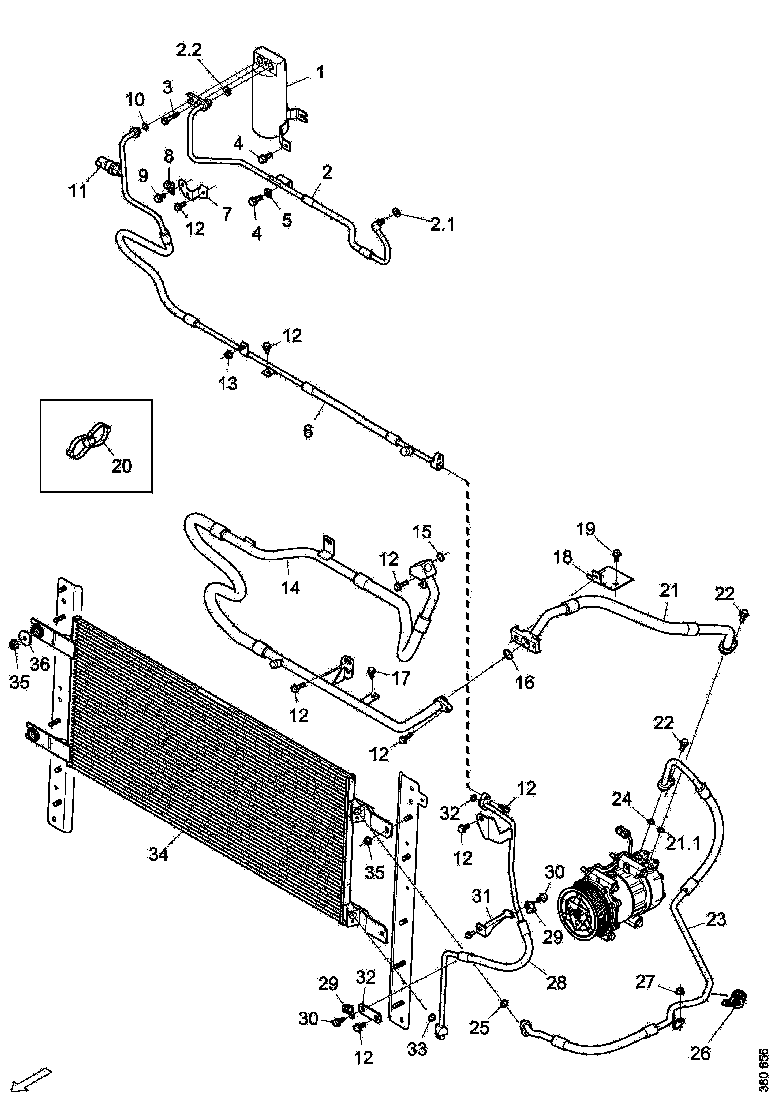 Buy 2434843 A/C PIPE SCANIA