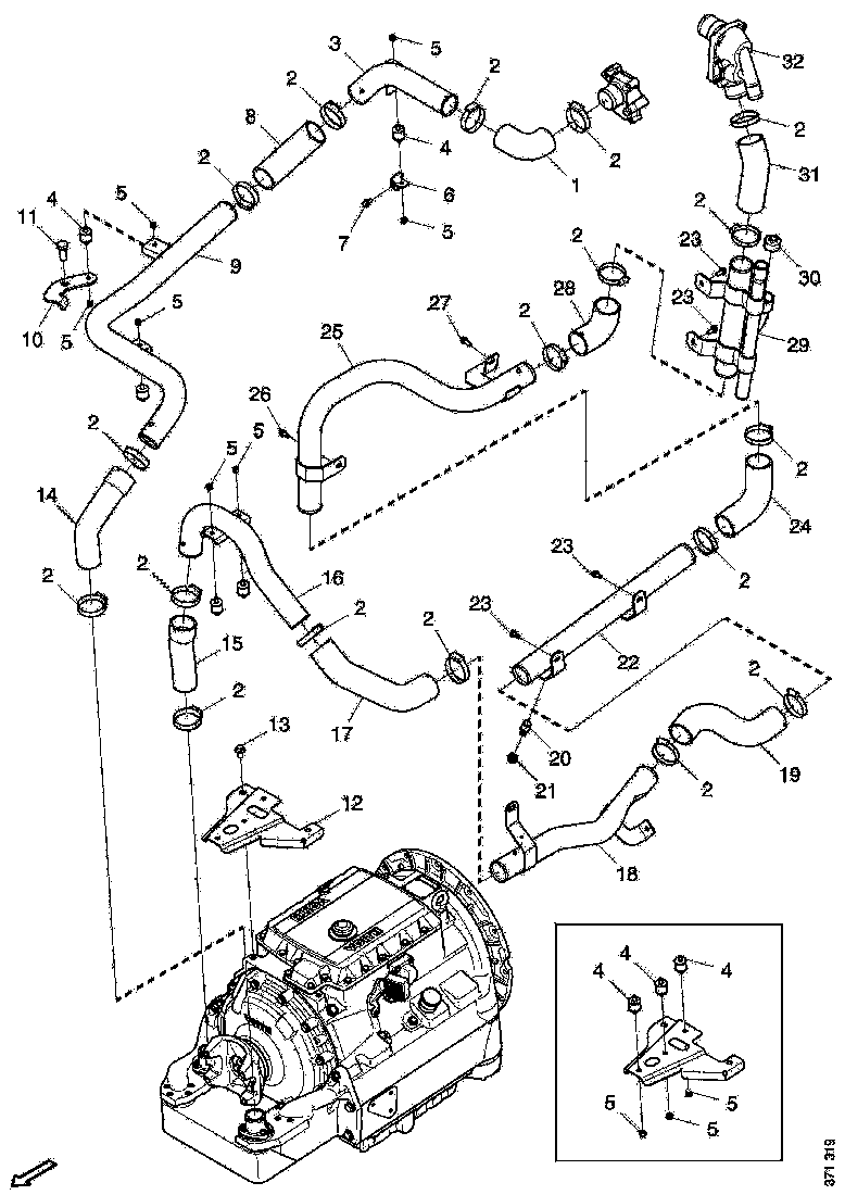 Buy 2444844 COOLANT PIPE SCANIA