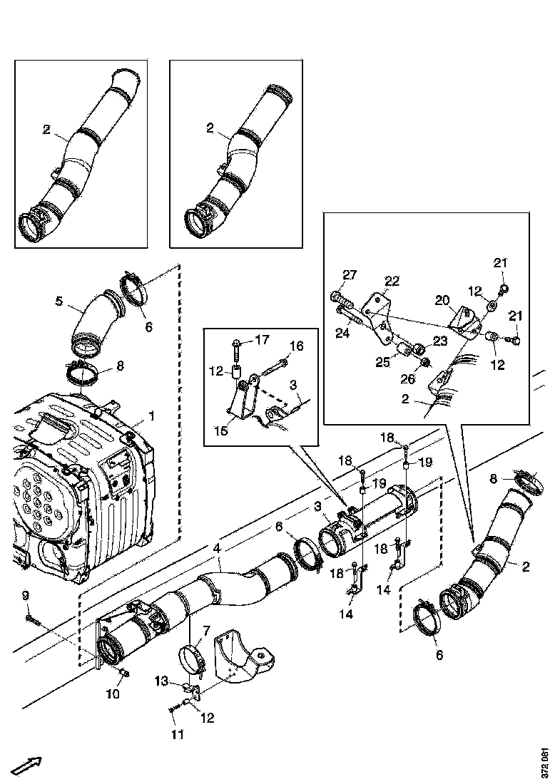 Buy 2492107 EXHAUST HOSE SCANIA