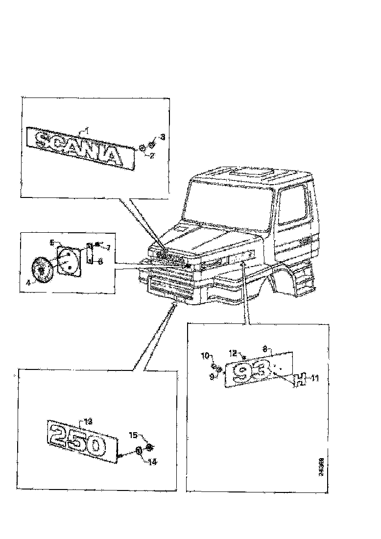 Buy 384100 MODEL BADGE SCANIA