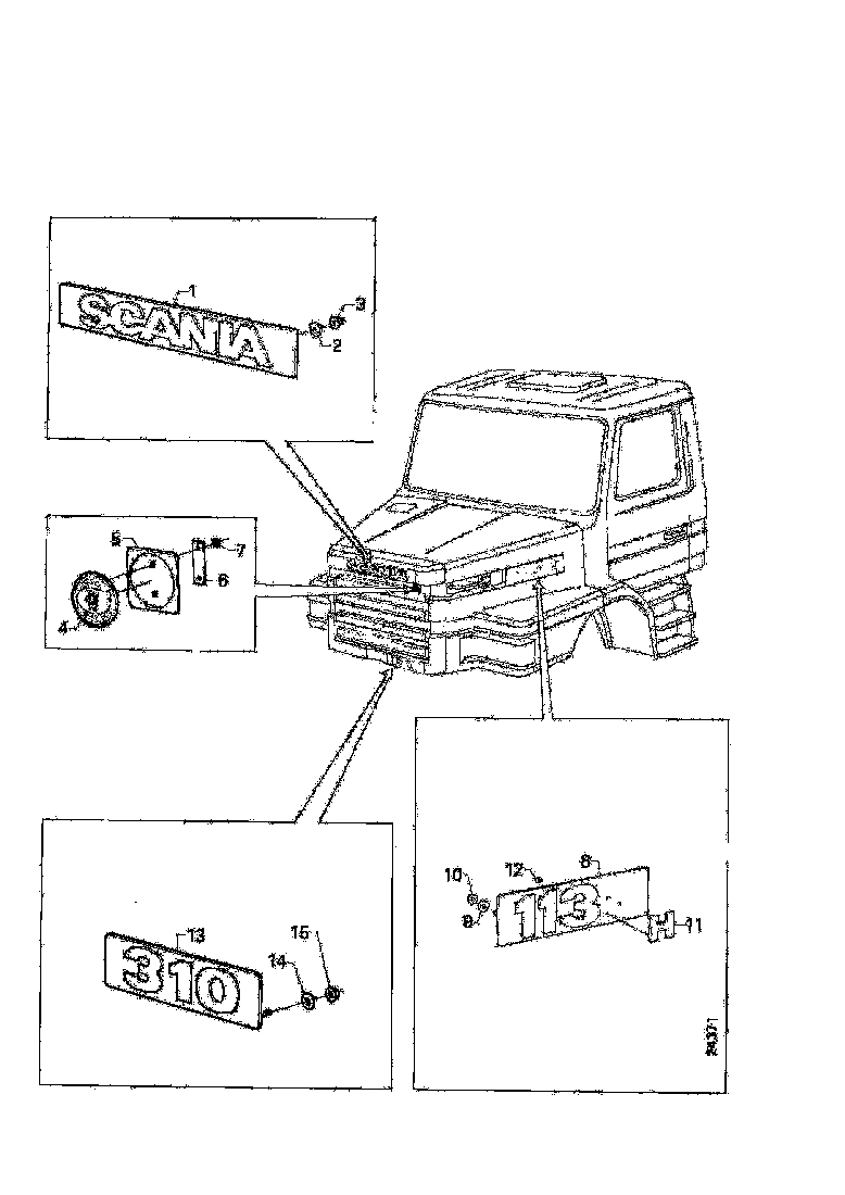 Buy 384103 MODEL BADGE SCANIA