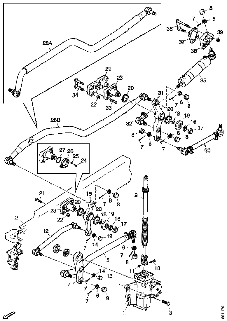 Buy 573190 POWER STEERING GEAR SCANIA