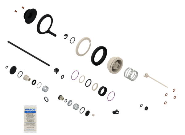 Buy 9700510372 Kit: Valve + Piston WABCO