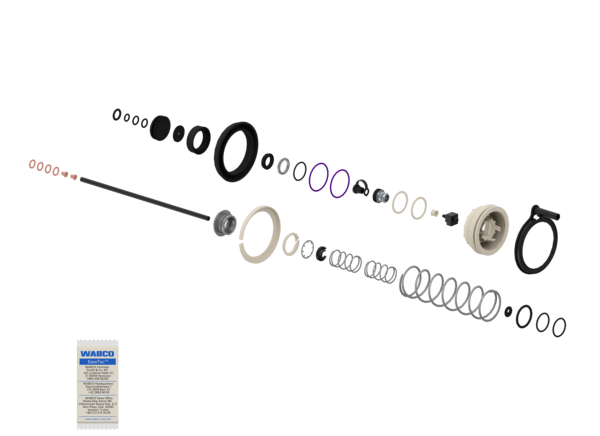 Buy 9700519102 Kit: Valve + Piston WABCO